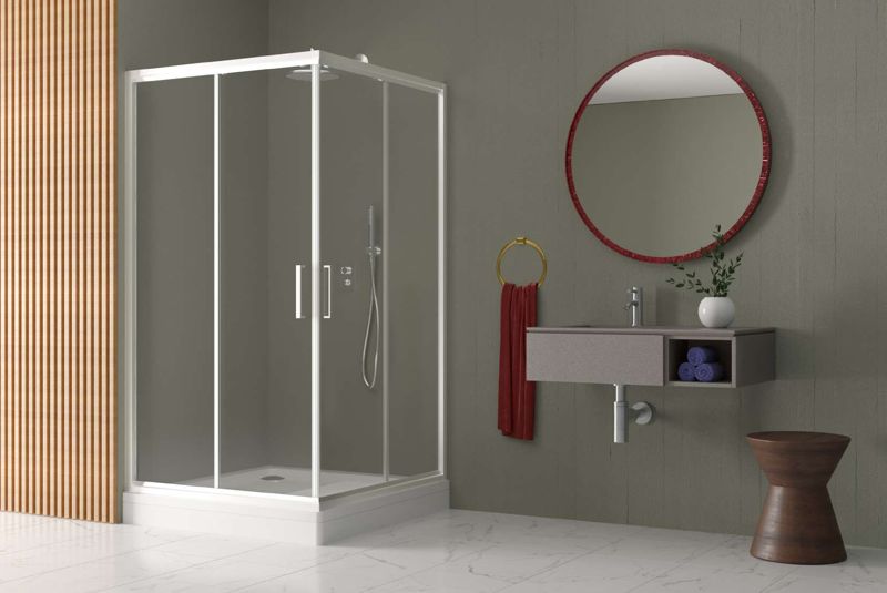 Elegant Corner Shower Enclosure — Elegant series, corner